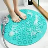 Tapis de bain PVC salle de bain anti-dérapant ventouse étanche coussin coussin Drainage rond Massage bain pied tapis de sol1