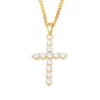 Diamond Cross Halskette Mode Herren goldene Halsketten