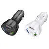 Chargeur de voiture USB 3A Charge rapide 4.0 universel 18W 3 ports pour Samsung iphone 11 dans la voiture Charge rapide téléphone portable avec boîte de vente au détail