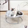 Other Home Decor Decor Garden Us Stock Cat Bed Soft Plush Hammock With Dangling Ball For Cats Small Dogs Gray Decora25 A09 Drop Delivery