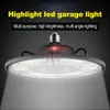 Rabat Deformable High Bay Składane lampy garażowe Super jasny oświetlenie E27 LED 60W 80 W 100 W Lampa przemysłowa do świateł magazynowych