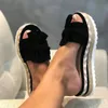 2020 새로운 여름 여성 슬리퍼 활 두꺼운 밑창 샌들 pu 활 매듭 슬리퍼 플랫 플랫폼 여성 야외 슬리퍼 비치 신발 X1020