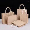 Frauen Männer Wiederverwendbare Einkaufstasche Große Falttasche Unisex Blank DIY Original Design Eco Faltbare Jute Taschen Handtasche Lagerung