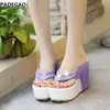 2024 Zomer Schoenen Vrouw Strass Slippers Spuer Hoge Hakken Wiggen Platform Mode Strand Sandalen Zapatos Mujer A2a1 #