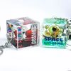 Hot Spaceman Beychain Astronaut Bag Charm Collring Square Quicksand KeyChain Ювелирные Изделия Блеск движущиеся Жидкие Ключ Кольцо Творческий Подарок OPP Сумка