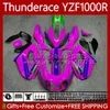OEM-lichaam voor Yamaha YZF1000r Thunderace YZF 1000R 1000 R 96-07 Carrosserie 87NO.144 Glanzendroze ZF-1000R 96 97 98 99 00 01 YZF1000-R 02 03 04 05 06 07 1996 2007 Verkortingsset