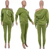 Y2K Fashion 2 Piece Set Survêtements Pull Casual Jogging Suit Slash Neck Lettre Imprimer Articles En Vrac Lots En Gros K8416