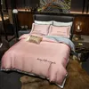 5-star Hotel Luxury 100% Egyptian Cotton Bedding Sets Full Queen King Duvet Cover Bed/Flat Fitted Sheet embroidered copy2 T200706