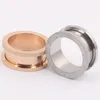 Junlowpy Glitter Rose Gold Silver Ear Plug PiercingTunnel Ear Earmes Abander Att Body Jewelry Flesh Tunnel Endring347U