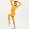 Kobiety Joga Zestaw Odzież Fitness Z Zipper Z Długim Rękawem Koszula Szorty 2 sztuk Zestaw Sports Stroje Aktywne Nosić Długość Knee Dres Trening Dres