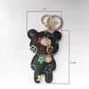 Mode porte-clés accessoires gland porte-clés en cuir PU motif ours voiture porte-clés bijoux sacs pendentif