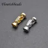 wholesale 50pcs 5x11mm High Quality Clasp Connector Nickle Free Gold Plating CZ Beads Paved for DIY Jewelry Making Accessories