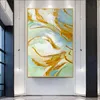 Modern Nordic Golden Abstract Posters and Prints Colorful Art Canvas Painting Wall Pictures for Living Room Cuadros Home Decor