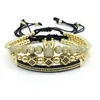 3st/set par armband/krona/för älskare/armband för kvinnor män lyxiga smycken