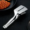 Stainless Steel Kitchen BBQ Bread Utensil Barbecue Cooking Spatula Tongs Fried Fish Steak Food Flip Shovel Clip Clamps Meat Vegetable Meat Clamp HY0337