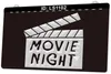 LS1102 Movie Night Film Cinema 3D Engraving LED Light Sign Wholesale Retail