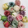 100pcllot Rose Flower Head Dia.5cm1.97 "Fałszywe kwiaty głowa 10 kolorów na ślub świąteczny
