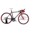 16 Variável Variável de Freio Integrada Fibra de Carbono Quadro Road Bike 700C Liga De Alumínio Amortecimento Frente Forquilha Duplo Disco Bicicleta De Freio