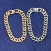 Flatfoosie золотого, серебряного цвета, ледяное ожерелье со стразами, женское блестящее кубинское звено, цепочка с кристаллами, ожерелье в стиле хип-хоп, ювелирные изделия 092277P