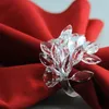 Acryl -bloemen Napkin Ring Decoratie Decoratie Naptain Holder voor bruiloft 12 PCS QN19052202 T200523