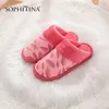 Sophitina Womens Slippers Handmade Sake Design Design Printing Shoes الحفاظ على دافئة Winter PO301 Y200424