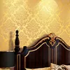 Ouro vermelho texturizado Luxury Wallpaper damasco 3D Clássico Quarto Sala Home Decor impermeável vinil PVC parede rolo de papel