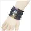 Braccialetti con ciondoli Gioielli che vendono 8 mm Bracciale di lava vulcanica nera Moda Colorf placcato pietra naturale per regalo Drop Delivery 2021 P2Kt0