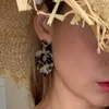 AENSOA léopard feuilles boucles d'oreilles pour femmes personnalité de la mode exagérée marron acrylique acétate Pendientes boucles d'oreilles goutte bijoux