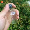 40*75*12.5mm 50ml Clear Glass Bottles with Rubber Cap Leakproof Jars Vials Eco-Friendly Containers 24pcs