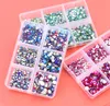 Rhinestone lösa pärlor Set för konst Naglar dekorationer Bling Crystal Gems Juveler Tillverkning Kit Makeup Kläder Skor Dekoration