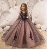 Mignon en dentelle en tulle robe fille robe formelle occasion de demoiselle d'honneur de mariage concours d'anniversaire chic christma tutu robe mc22247423296