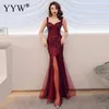 Shinny Gold Sequined V Neck Sleeveless Elegant Evening Dresses Sexy Robe De Soiree Formal Dress Luxury Mesh Club Party Vestidos LJ201124