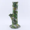 Silicone water pipe 10.6 inch straight bong Hookah non fading printing bongs dab rig thick bubble for retail or wholesale