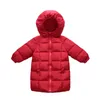 어린이 다운 코튼 의류 키즈 새로운 겨울 자켓 소녀 코트 후드 가운 중간 길이 소년 옷 두꺼운 코트 겉옷 베이비 LJ201017