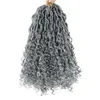 Vague déesse Locs Crochet cheveux rivière Faux Locs ondulé Crochet avec cheveux bouclés synthétique tressage Extension de cheveux gitane Bohe Locs