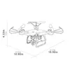 HJHRC HJ14W Drone aéreo de cuatro ejes Avión de control remoto Cámara HD Helicóptero RC absorbente de pografía aérea 6497645