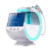 Bärbar 7 i 1 Mikrodermabrasion Hydra Facial Machine Ice Blue Magic Mirror Skin Analyzer RF Ansikte Lyft SkinsCrubber Oxygen Sprayer Deep Rengöring