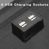 4 USB-Aufladung, Autositz-Aufbewahrungstasche, Autositz-Rückenlehne, Aufbewahrungstasche, Organizer, Ladegerät, DHL-Ups kostenlos, neu eingetroffen