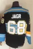 Vintage CCM Men's 68 Jaromir Jagr Jersey Hockey Ice All Team مخيط أسود أزرق أصفر أبيض