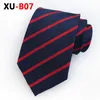 Klassieke heren tie zijden stropdas Jacquard Stripes Business Suit nekbanden voor mannen Dress Will en Sandy Gift