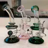 Hockahs Bong Dab Rig 도착 6.7 "유리 물 파이프 화려한 봉인 고무 미니 파이프 Dab 장비 작은 버블러 비커 봉오리 장비