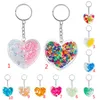 Nieuwe Mode Hartvormige Crystal Stone Acryl Sleutelhanger Keyfob Hanger Sleutelhanger Tas Sleutelhanger Sleutelhanger