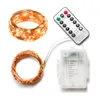 10M LED Outdoor Waterproof Battery Box Copper Wire Lamp String Flashing Fairy Light Christmas Decor with Remote Control