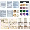 DIY Hair Pin Casting Mold Set Kit Includes 30 Pieces Hair Clip 5 Silicone Resin Molds Jewelry Molds Epoxy Resin Hairpin Molds HHA3487