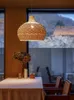Новый цвет сопоставление ротанга лампа винтажные подвески подвесные светильники ретро тумана столовая декор ресторана подвеска светильника