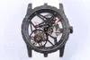 BBRファクトリー独占開発腕時計RD509SQマニュアルチェーン移動、耐電機70時間フライングトゥールビヨン、リアルトゥールビヨンカーボンファイバーC