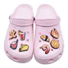 Gros dessin animé mignon nourriture icône doux PVC chaussures breloques décoration boucle accessoires pour enfants filles garçons fête cadeau