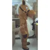 Costume de mascotte de cheval marron d'Halloween de haute qualité Personnaliser le personnage de thème d'anime de dessin animé unisexe adultes tenue de déguisement de carnaval de Noël