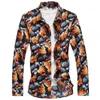 Chemises décontractées pour hommes Nice Automne Mode Vêtements Mâle Floral Imprimer Vêtements Hommes Manches Longues Cool Chemise Plus Taille 4XL 7XL 7XL1