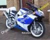 Anpassad motorcykelfogning för SUZUKI TL1000R 98-03 TL 1000R 1998 1999 2000 2001 2002 2003 Cowling Blue White (formsprutning)